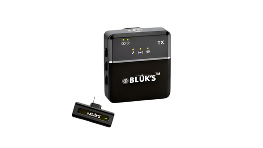 BLUK'S BX-7 Wireless Mic – Smart ANC Collar Microphone for iPhone & Type-C